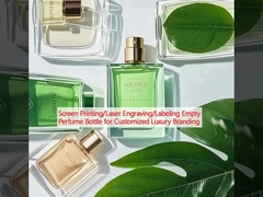 Ekran baskı / lazer oyma / etiketleme özel lüks marka için boş parfüm şişesi