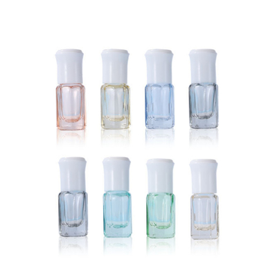 Color Octagonal Small Glass Bottles With Rollerball Compact And Lightweight Available In A Variety Of Colors
