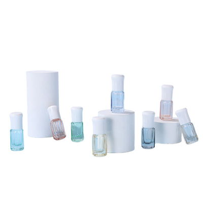 Color Octagonal Small Glass Bottles With Rollerball Compact And Lightweight Available In A Variety Of Colors