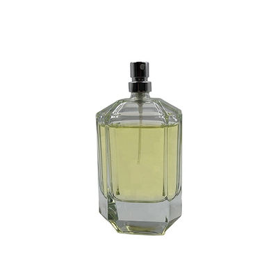 Aluminium Cap Antique Clear Glass Perfume Bottles 100ml With Atomizer