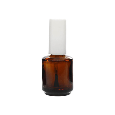 Amber Glass 5ml Empty Nail Polish Bottles 33*54mm Customizable Portable