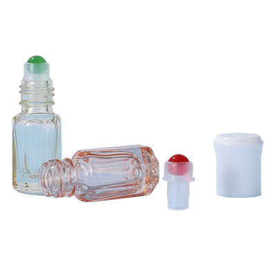 10ml 12ml Colored Star Anise Ball Bottle Glass Bead Colored Roller Bottles Eight Side Roll On Bottle