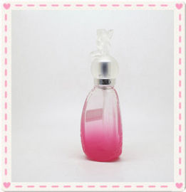 Engraving Surface Refillable Glass Perfume Bottle , Glass Perfume Round Bottle