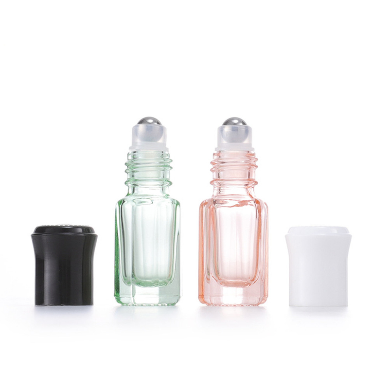 Colorful Octagonal Glass Roller Bottles Small Roller Bottles For Essential Oils